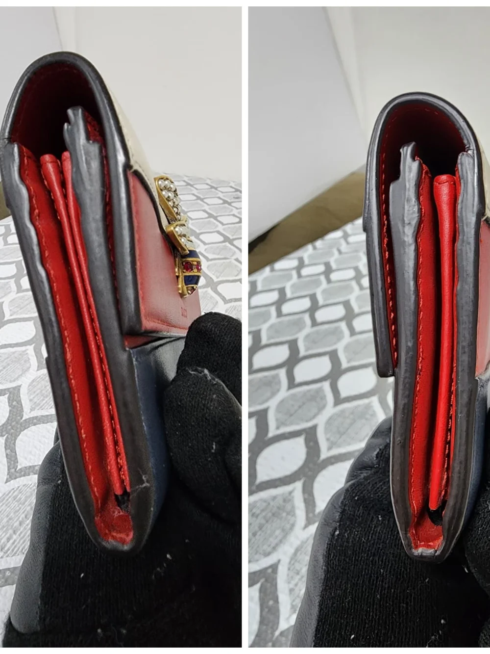 GUCCI Calfskin Queen Margaret Chain Wallet Multicolor - Picture 11 of 16
